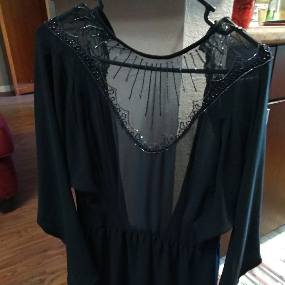 Black beaded dress
